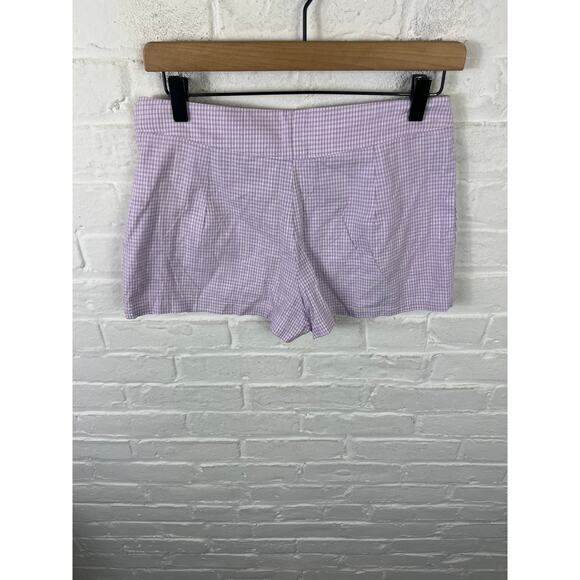 Free People Women's Orchid Combo Big Dream Skorts Gingham Lavender Purple Size 2 - Picture 4 of 7